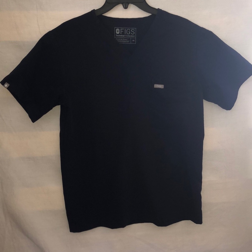 Figs Mens Leon scrub top navy XS